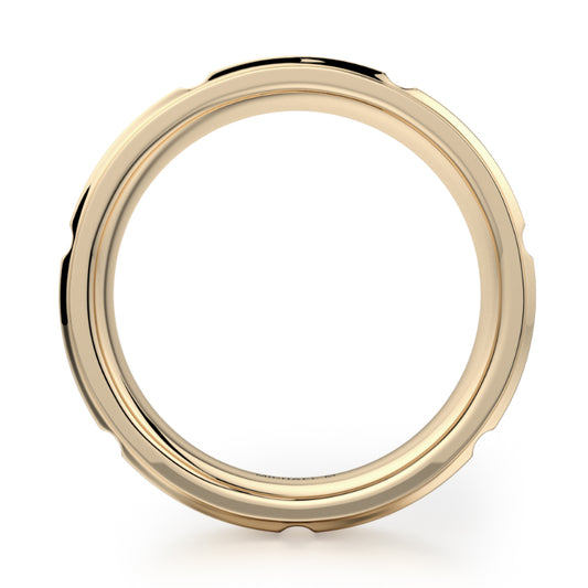 Michael M 18k Yellow Gold Men's Wedding Band