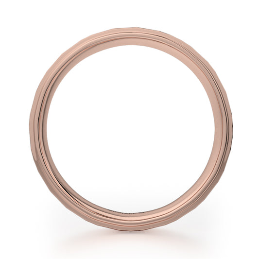 Michael M 18k Rose Gold Men's Wedding Band