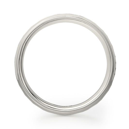 Michael M 18k White Gold Men's Wedding Band