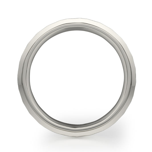 Michael M 18k White Gold Men's Wedding Band