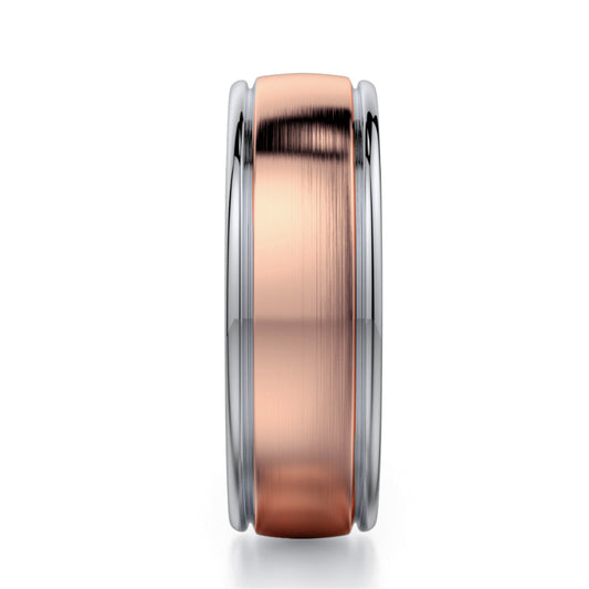 Michael M 18k Rose Gold Men's Wedding Band
