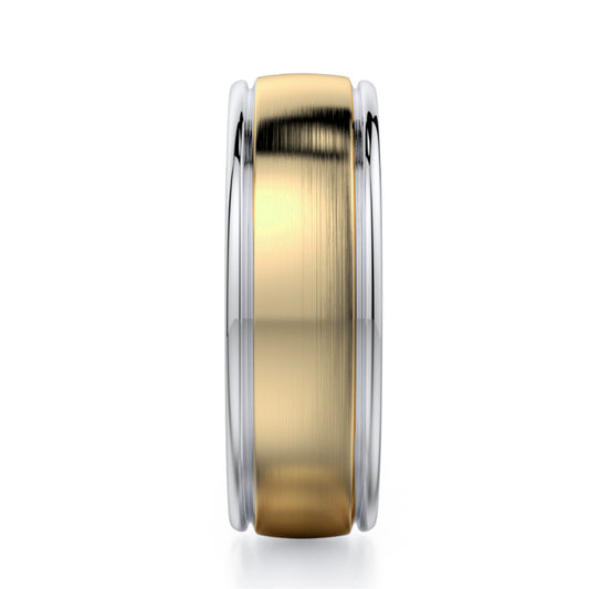 Michael M 18k Yellow Gold Men's Wedding Band