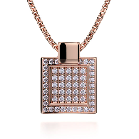 Michael M 18k Gold Rose Diamond Pendant