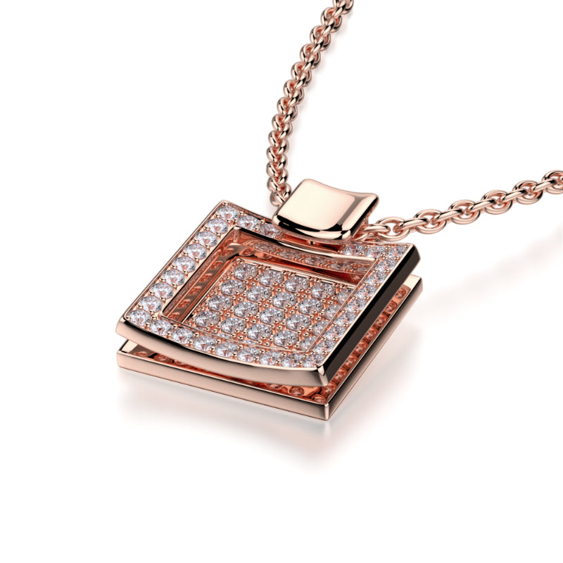 Michael M 18k Gold Rose Diamond Pendant