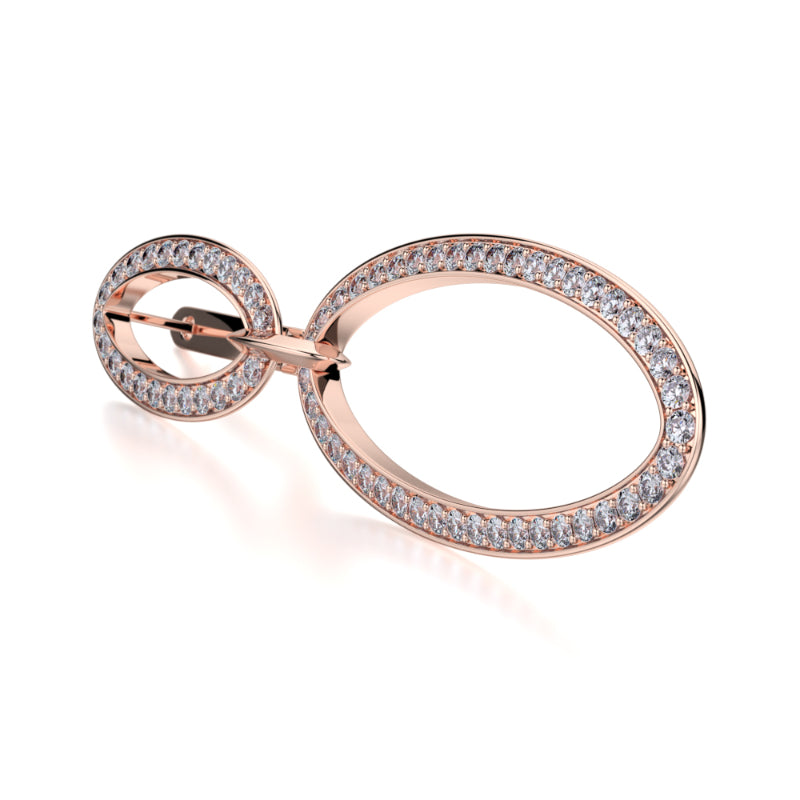 Michael M 18k Gold Rose Drops Earring