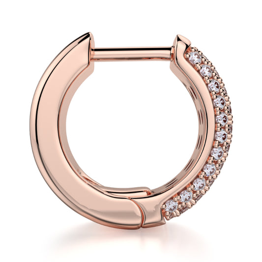 Michael M 18k Gold Rose Huggies Earring