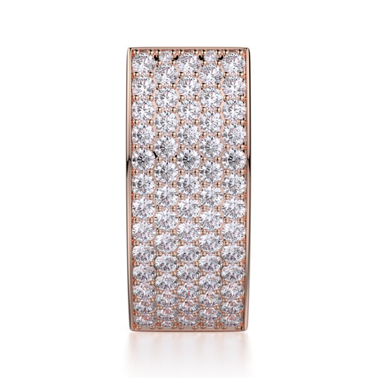 Michael M 18k Gold Rose Huggies Earring