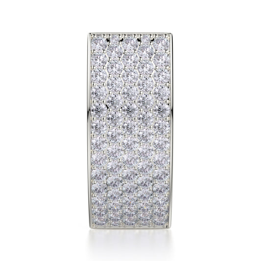 Michael M 18k Gold White Huggies Earring