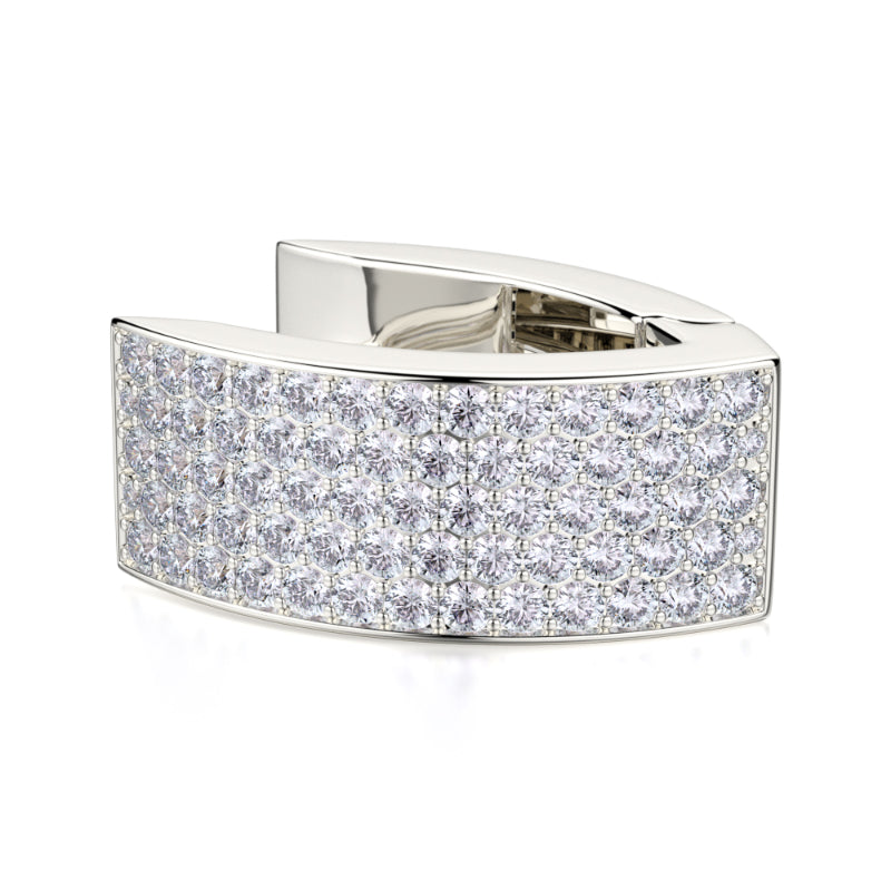 Michael M 18k Gold White Huggies Earring