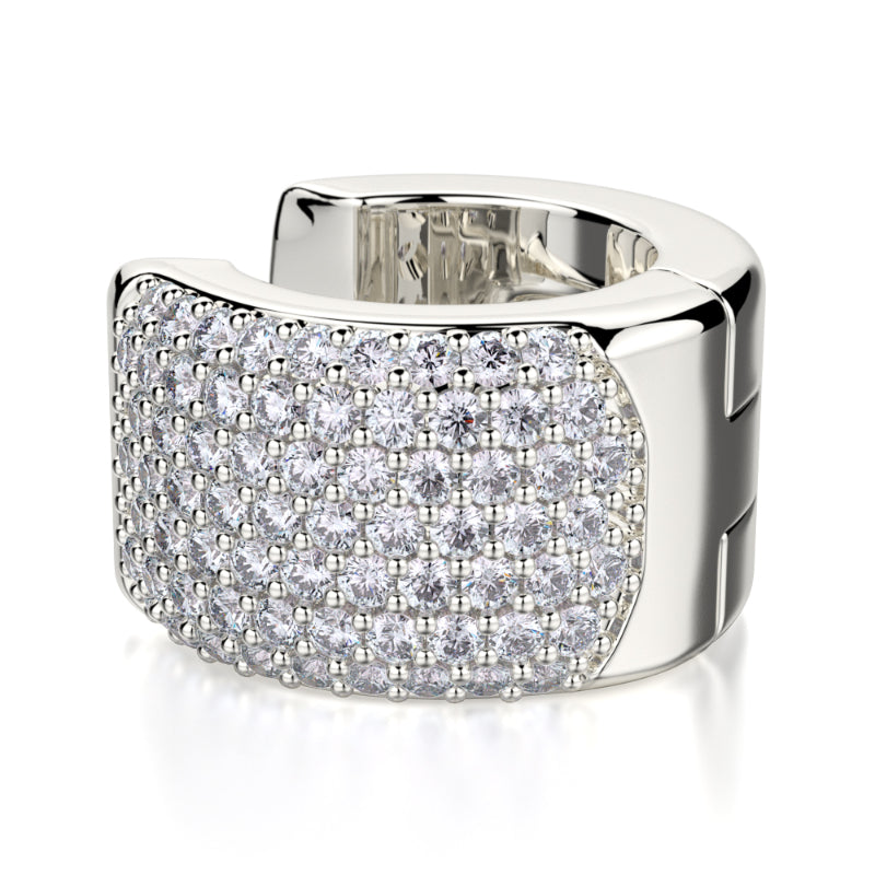 Michael M 18k Gold White Huggies Earring
