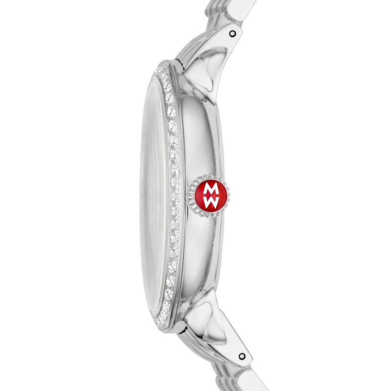 Michele Serein Mid Stainless-Steel Diamond Complete Watch
