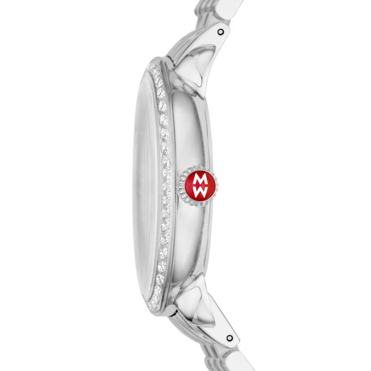 Michele Serein Mid Stainless-Steel Diamond Complete Watch