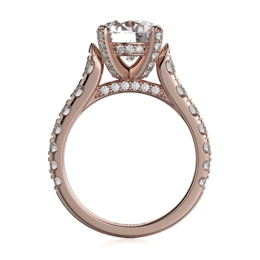 Michael M 18k Rose Gold Europa Engagement Ring