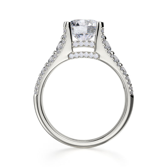 Michael M 18k White Gold Stella Engagement Ring
