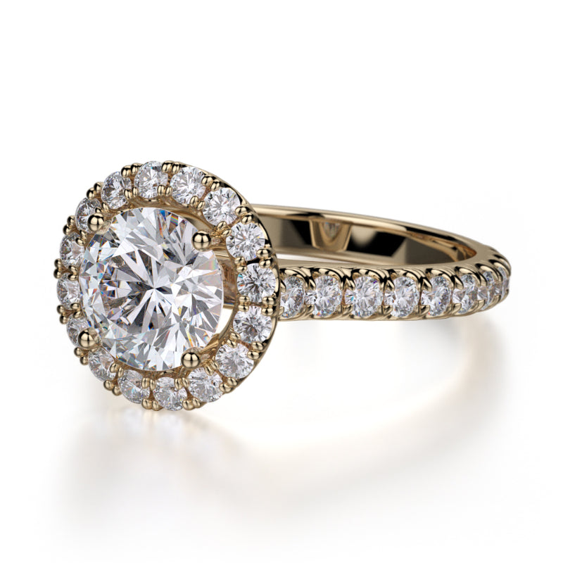 Michael M 18k Yellow Gold Europa Engagement Ring