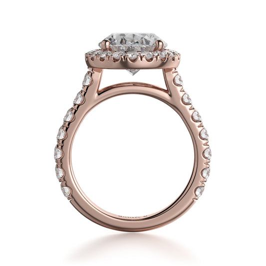 Michael M 18k Rose Gold Europa Engagement Ring
