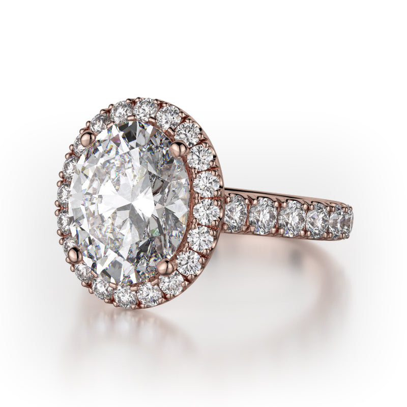 Michael M 18k Rose Gold Europa Engagement Ring