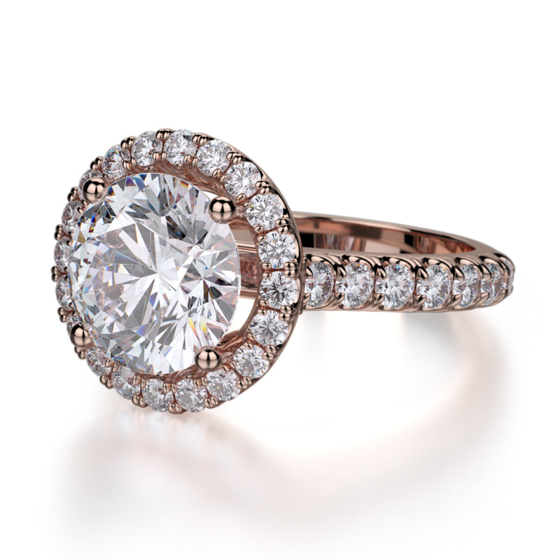 Michael M 18k Rose Gold Europa Engagement Ring