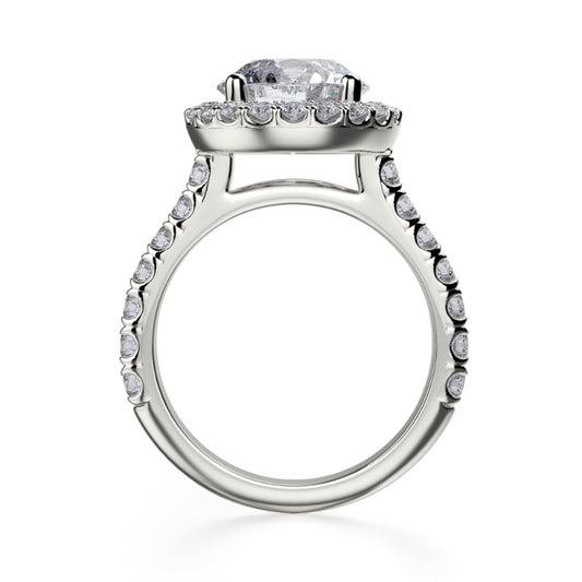 Michael M 18k White Gold Europa Engagement Ring
