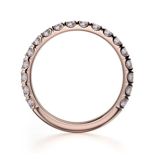 Michael M 18k Rose Gold Diamond Wedding Band