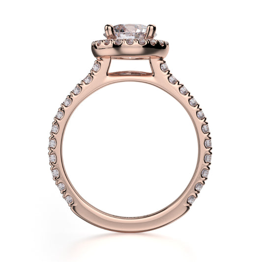 Michael M 18k Rose Gold Europa Engagement Ring