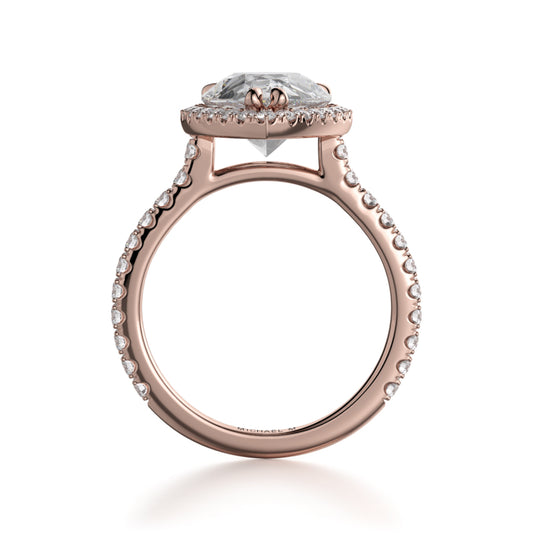 Michael M 18k Rose Gold Europa Engagement Ring