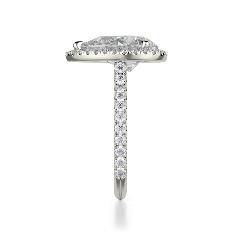 Michael M 18k White Gold Europa Engagement Ring