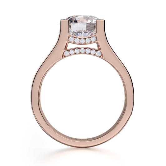 Michael M 18k Rose Gold Strada Engagement Ring