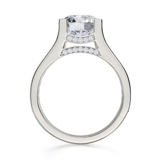 Michael M 18k White Gold Strada Engagement Ring