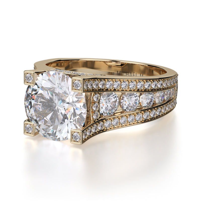 Michael M 18k Yellow Gold Strada Engagement Ring