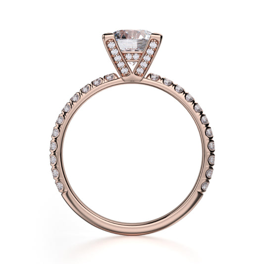 Michael M 18k Rose Gold Europa Engagement Ring