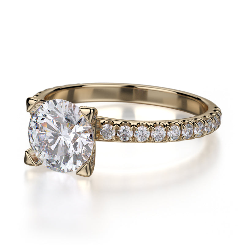 Michael M 18k Yellow Gold Europa Engagement Ring