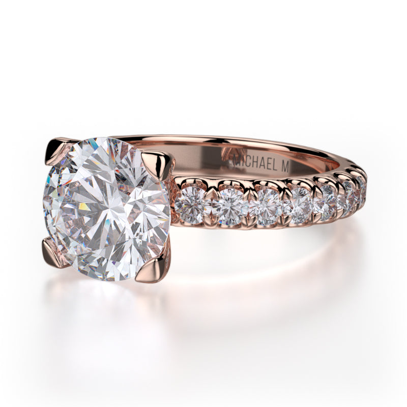 Michael M 18k Rose Gold Europa Engagement Ring