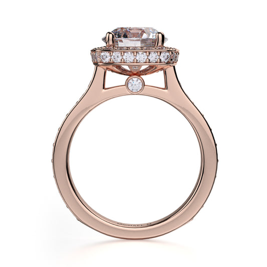 Michael M 18k Rose Gold Love Engagement Ring