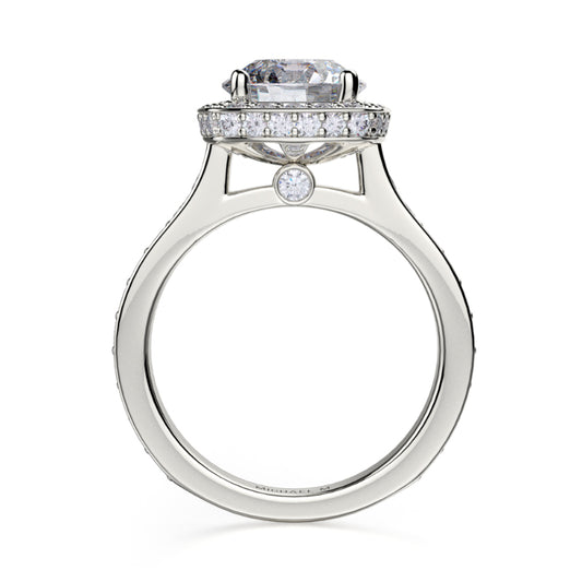 Michael M 18k White Gold Love Engagement Ring