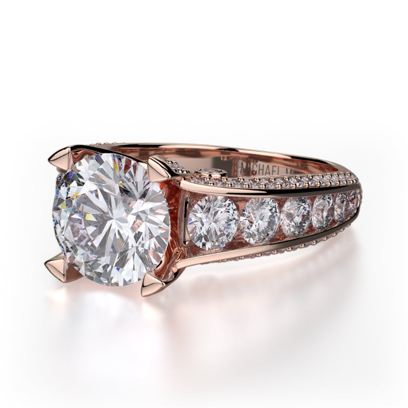 Michael M 18k Rose Gold Stella Engagement Ring