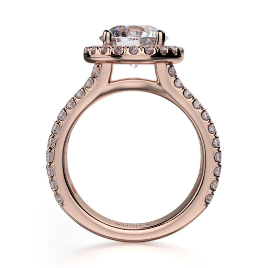 Michael M 18k Rose Gold Europa Engagement Ring