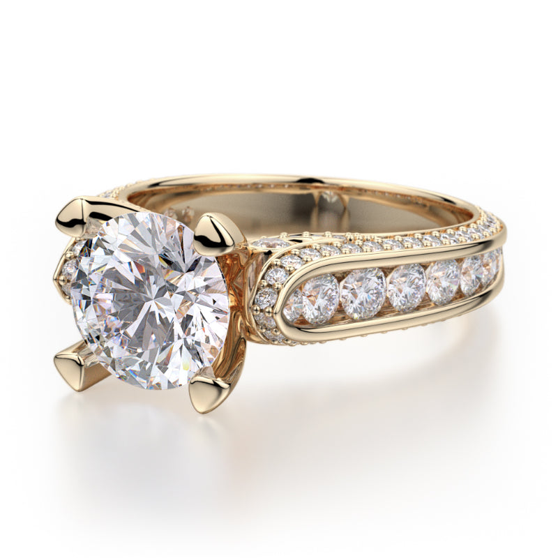 Michael M 18k Yellow Gold Stella Engagement Ring