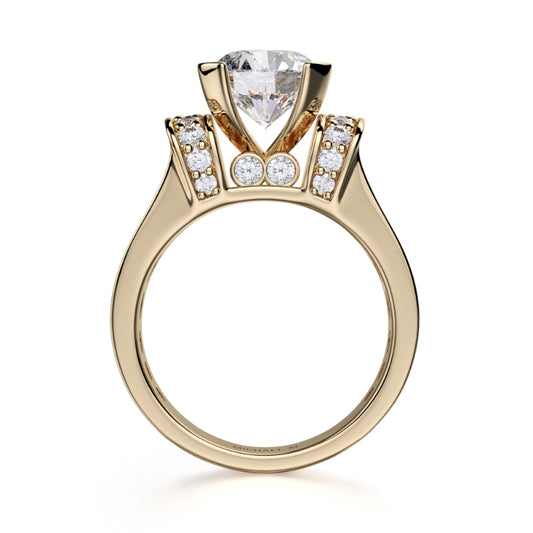 Michael M 18k Yellow Gold Strada Engagement Ring
