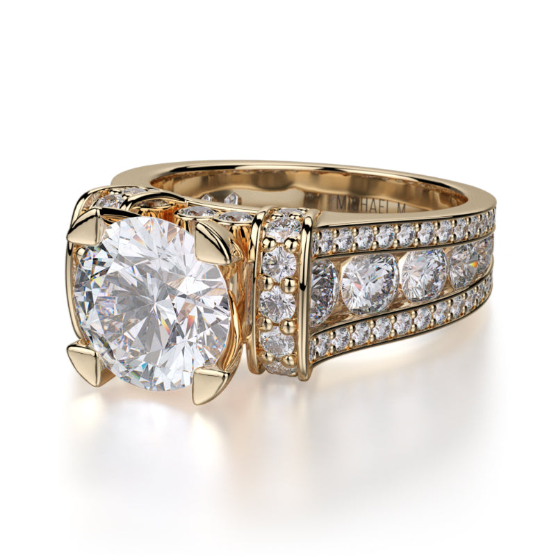 Michael M 18k Yellow Gold Strada Engagement Ring