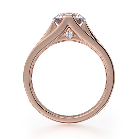 Michael M 18k Rose Gold Stella Engagement Ring