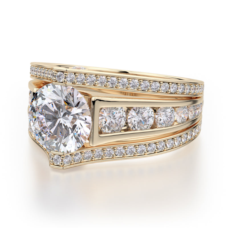 Michael M 18k Yellow Gold Stella Engagement Ring