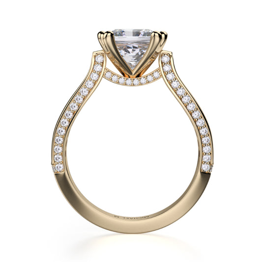 Michael M 18k Yellow Gold Princess Engagement Ring