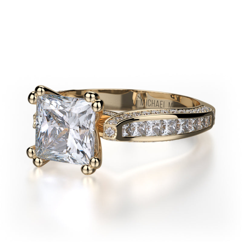 Michael M 18k Yellow Gold Princess Engagement Ring