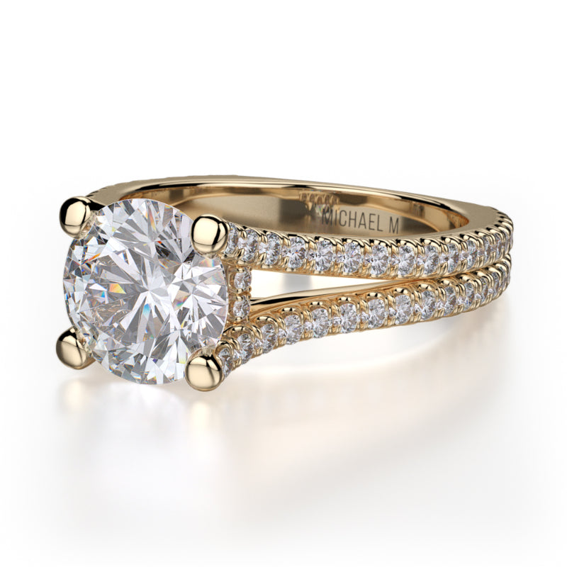 Michael M 18k Yellow Gold Europa Engagement Ring