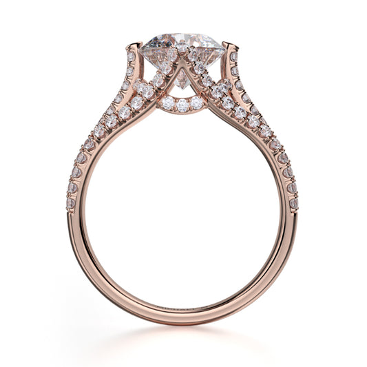 Michael M 18k Rose Gold Europa Engagement Ring