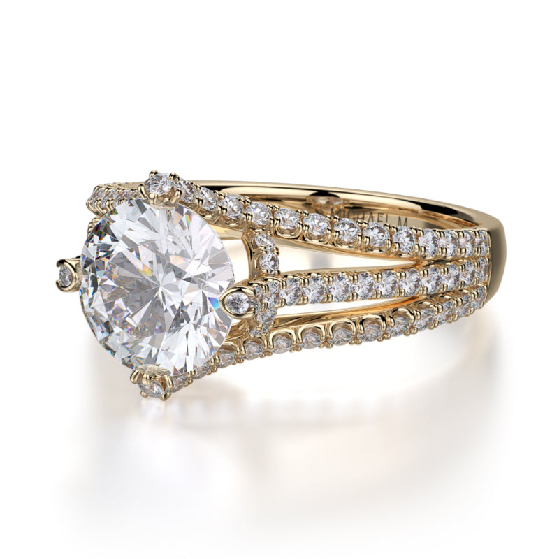 Michael M 18k Yellow Gold Europa Engagement Ring
