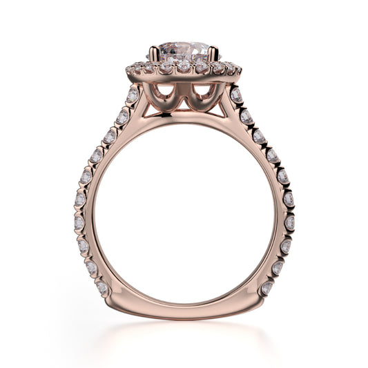 Michael M 18k Rose Gold Europa Engagement Ring