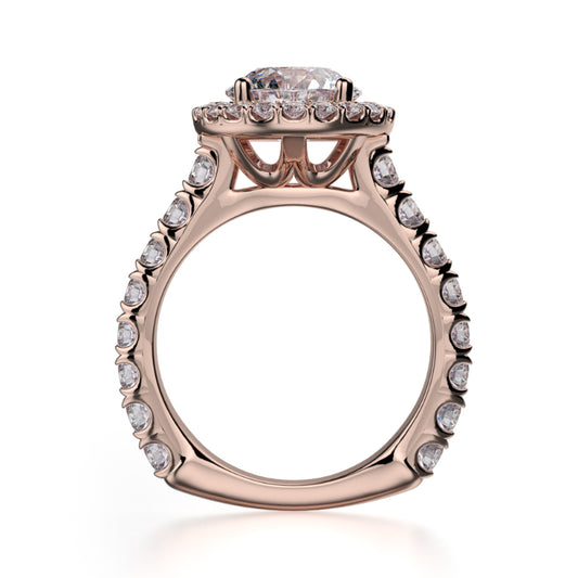 Michael M 18k Rose Gold Europa Engagement Ring