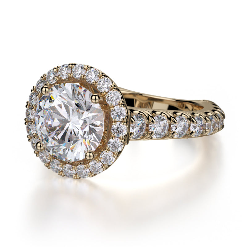 Michael M 18k Yellow Gold Europa Engagement Ring